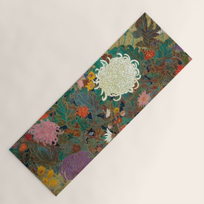 flower Japanese painting Yoga Mat Gallery Image 1