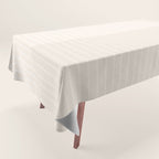 Color Block Lines IX Subtle Off White Tablecloth Gallery Image 1