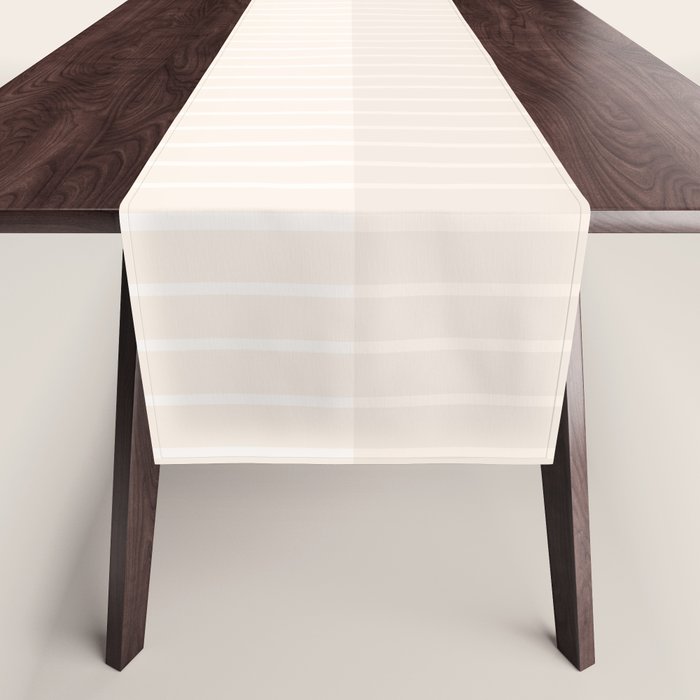 Color Block Lines IX Subtle Off White Table Runner Gallery Image 1