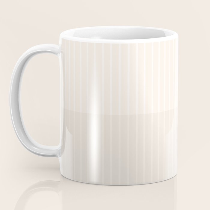 Color Block Lines IX Subtle Off White Coffee Mug Gallery Image 3