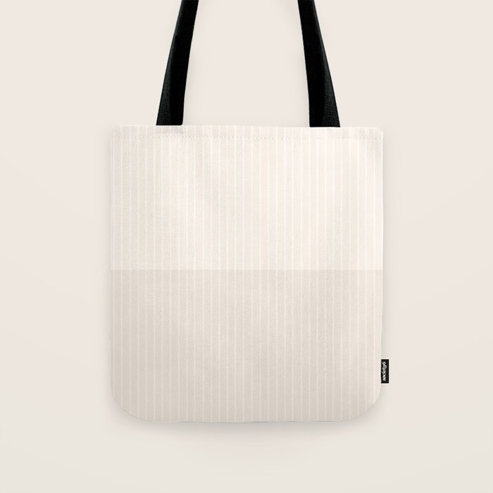 Color Block Lines IX Subtle Off White Tote Bag Gallery Image 1