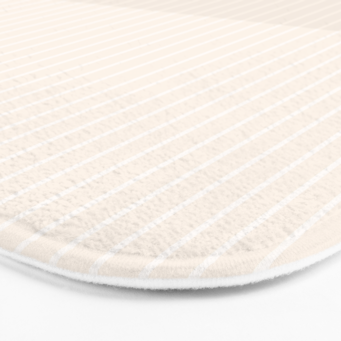 Color Block Lines IX Subtle Off White Bath Mat Gallery Image 3