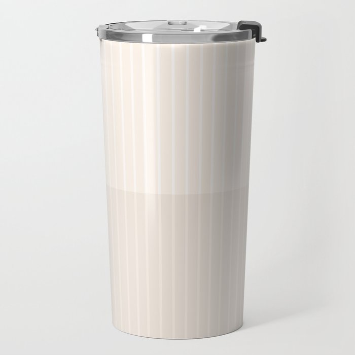 Color Block Lines IX Subtle Off White Travel Mug Gallery Image 2