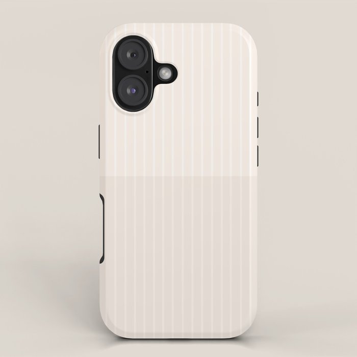 Color Block Lines IX Subtle Off White iPhone Case Gallery Image 1