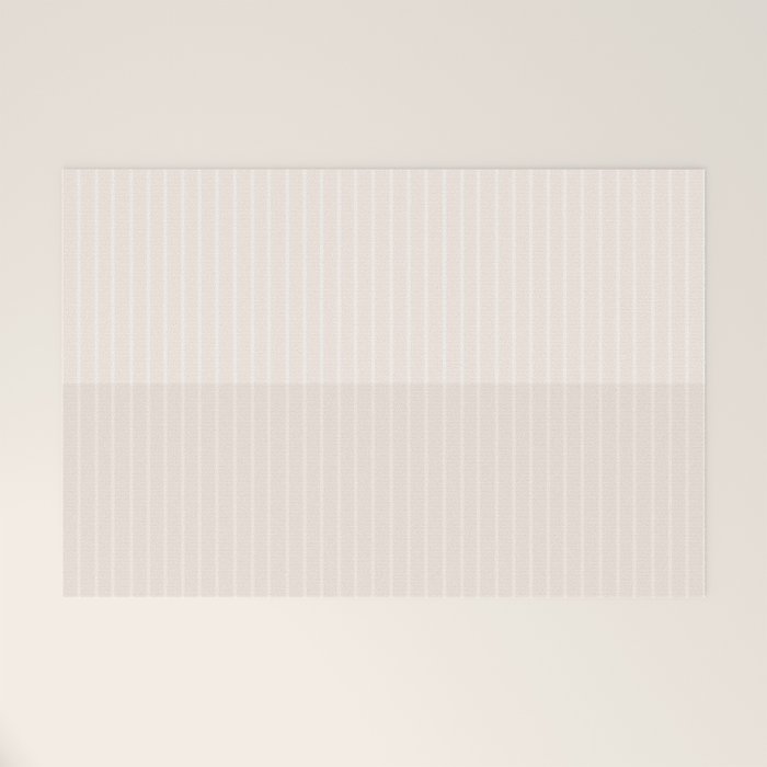 Color Block Lines IX Subtle Off White Welcome Mat Gallery Image 1