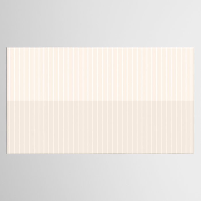 Color Block Lines IX Subtle Off White Tablecloth Gallery Image 2