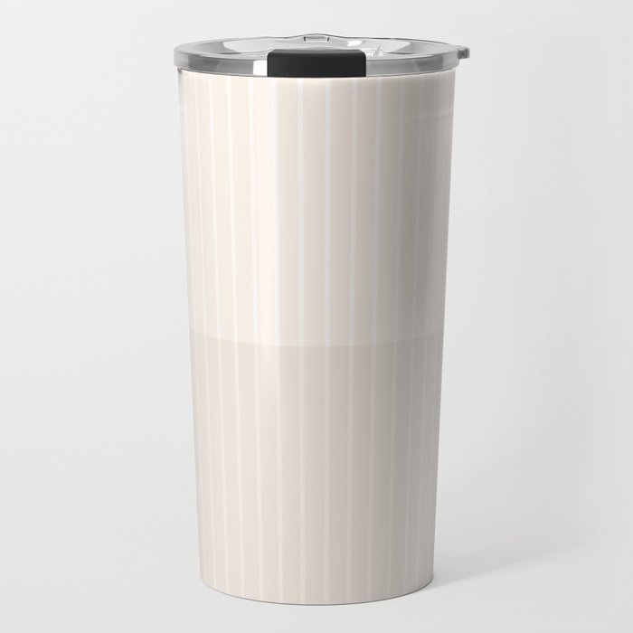 Color Block Lines IX Subtle Off White Travel Mug Gallery Image 1