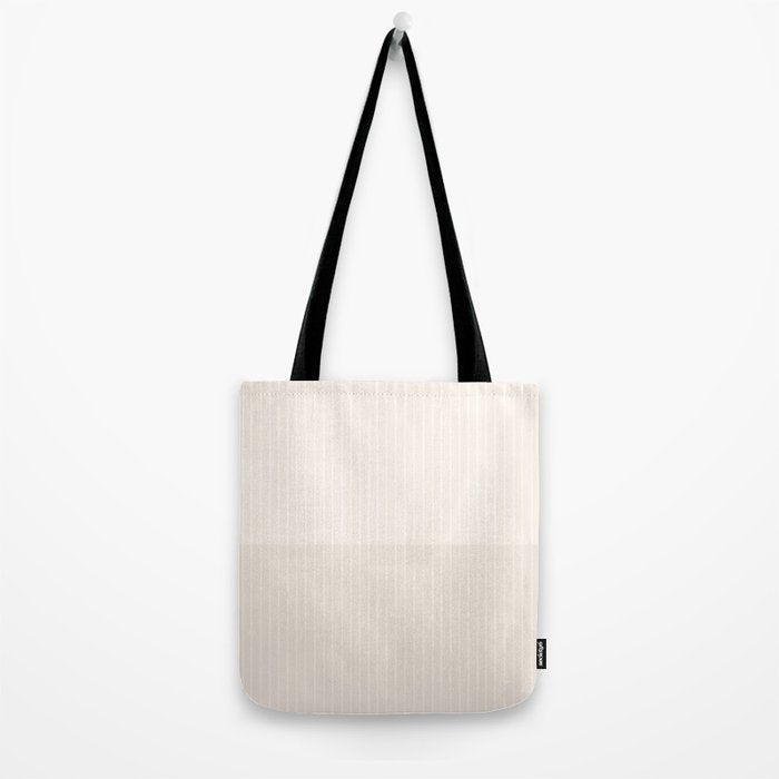 Color Block Lines IX Subtle Off White Tote Bag Gallery Image 2
