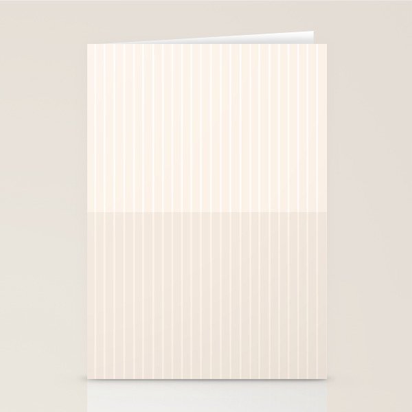 Color Block Lines IX Subtle Off White Stationery Card Gallery Image 1