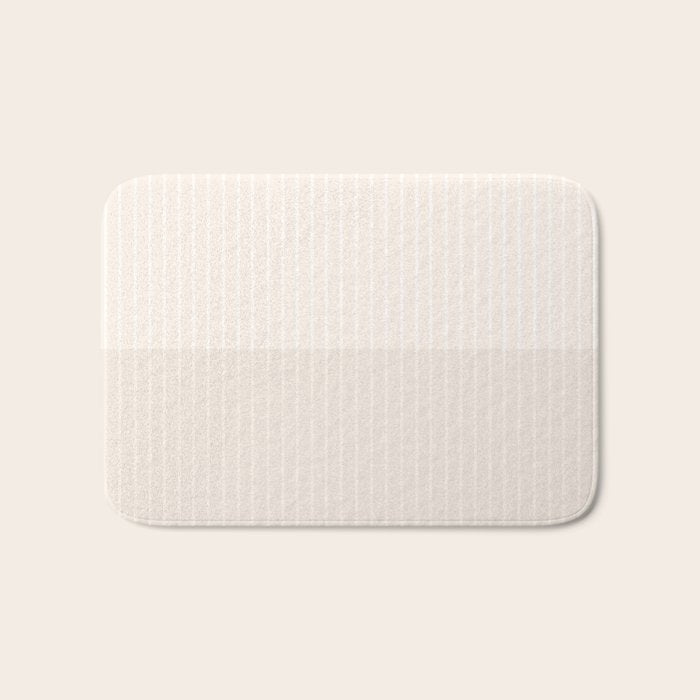 Color Block Lines IX Subtle Off White Bath Mat Gallery Image 1