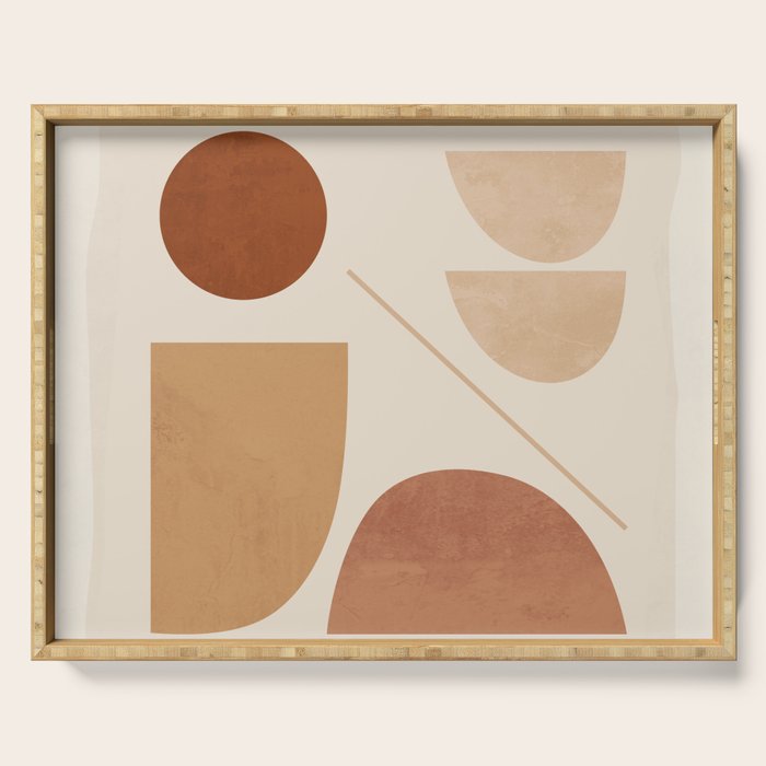 Modern Abstract Minimal Shapes 222 Serving Tray Gallery Image 1