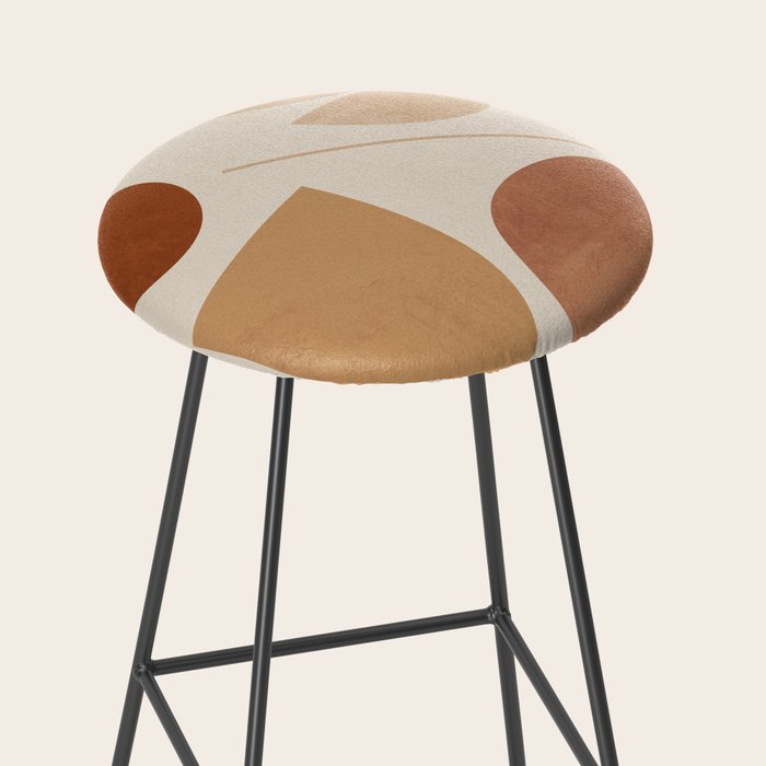 Modern Abstract Minimal Shapes 222 Stool Gallery Image 2