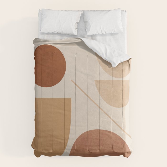 Modern Abstract Minimal Shapes 222 Comforter Gallery Image 1