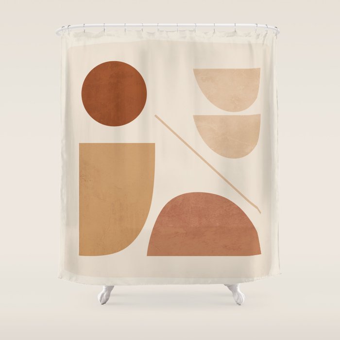 Modern Abstract Minimal Shapes 222 Shower Curtain Gallery Image 1