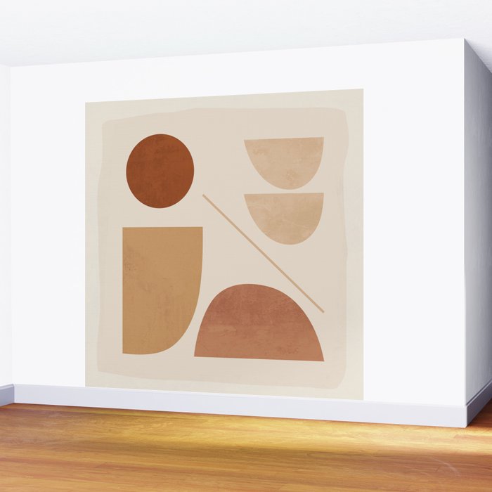 Modern Abstract Minimal Shapes 222 Wall Mural Gallery Image 2