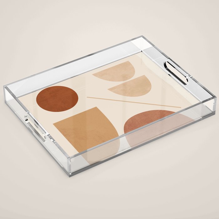 Modern Abstract Minimal Shapes 222 Acrylic Tray Gallery Image 1