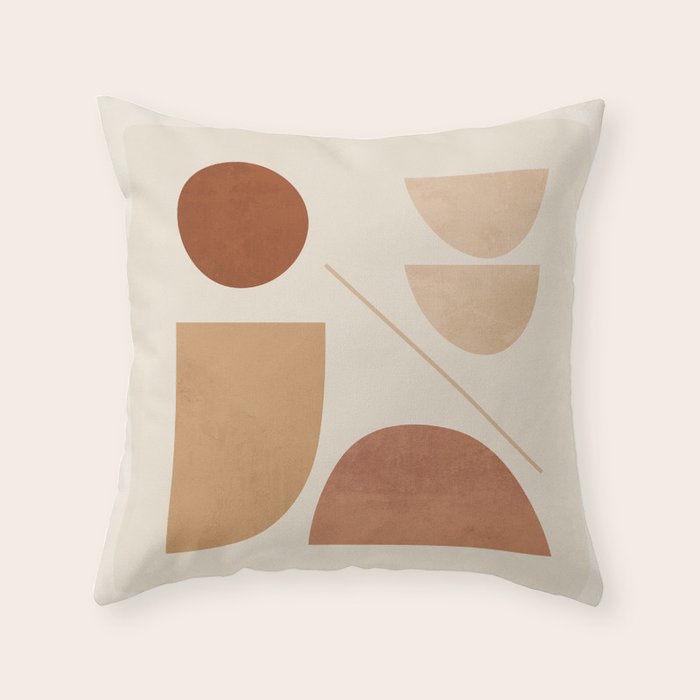 Modern Abstract Minimal Shapes 222 Throw Pillow Gallery Image 1