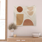 Modern Abstract Minimal Shapes 222 Wall Tapestry Gallery Image 2