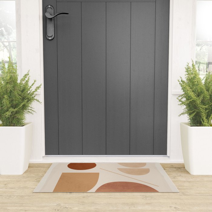Modern Abstract Minimal Shapes 222 Welcome Mat Gallery Image 3