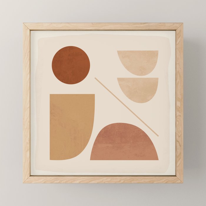 Modern Abstract Minimal Shapes 222 Mini Art Print Gallery Image 1