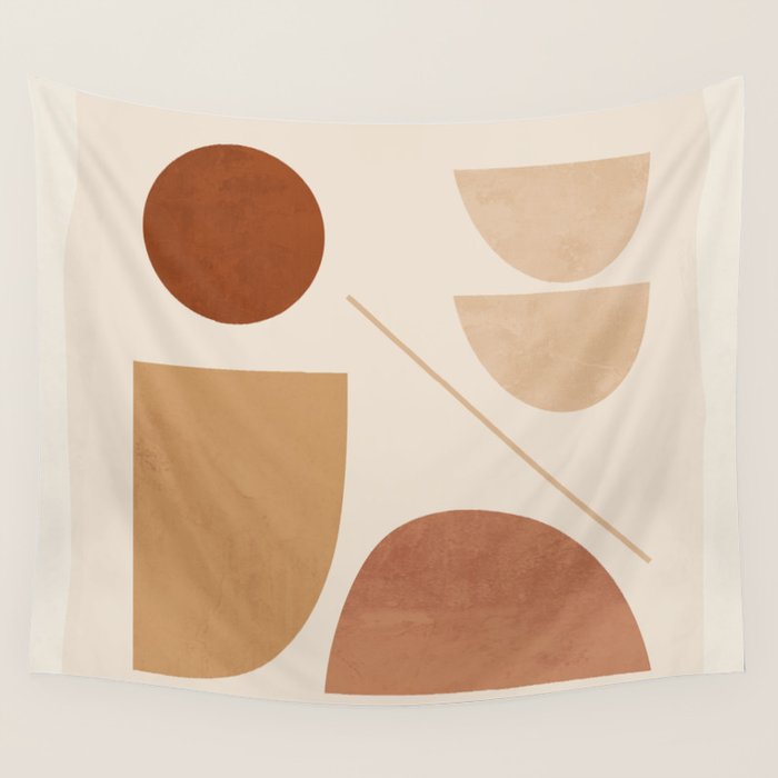 Modern Abstract Minimal Shapes 222 Wall Tapestry Gallery Image 4