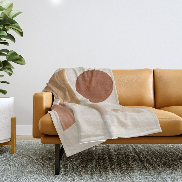 Modern Abstract Minimal Shapes 222 Throw Blanket Gallery Image 1