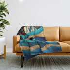 Indigo Desert Night Throw Blanket Gallery Image 1