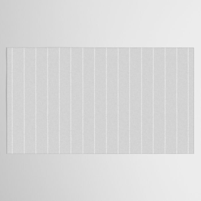 French Grey Linen Stripe Tablecloth Gallery Image 2