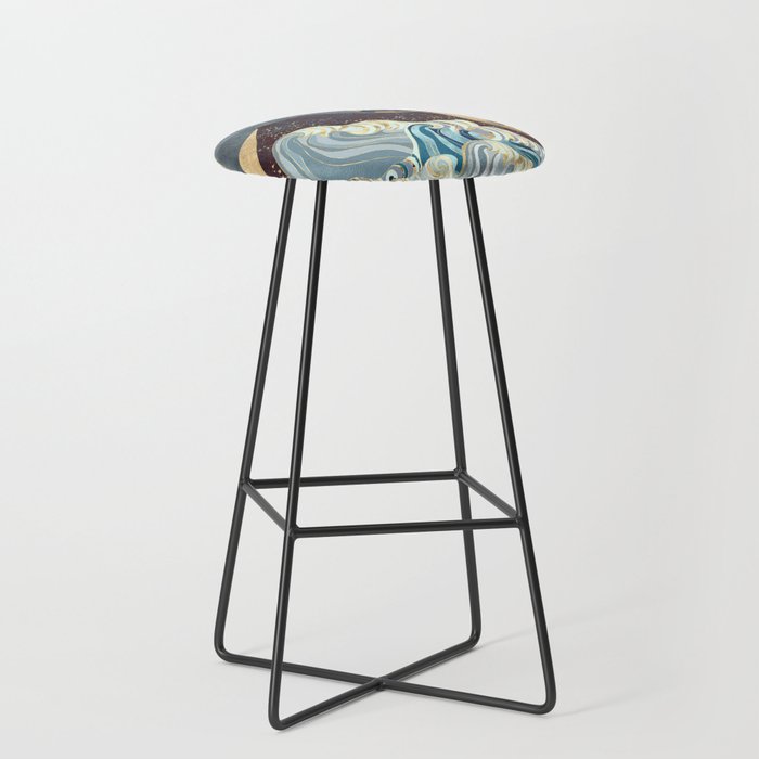 Metallic Waves Stool Gallery Image 1