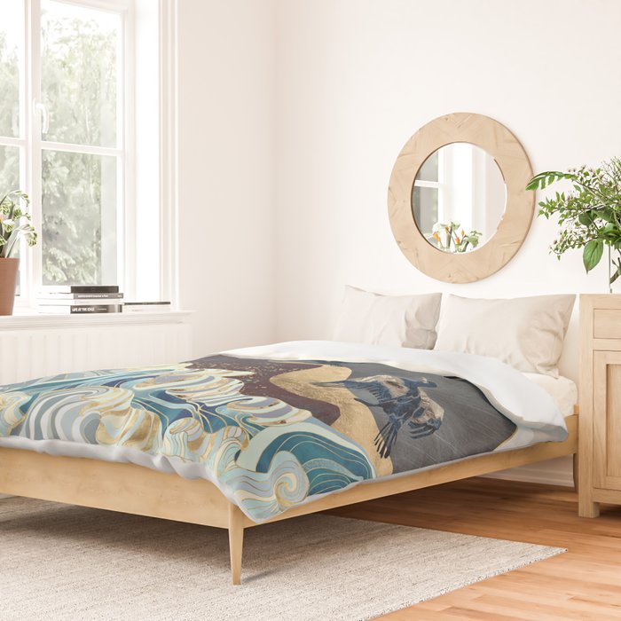 Metallic Waves Duvet Cover Gallery Image 2