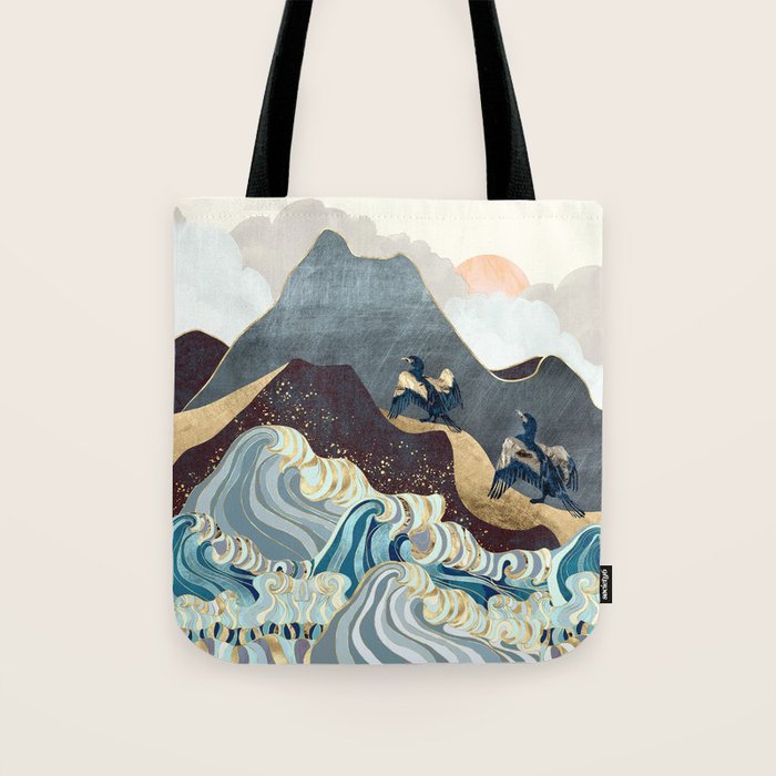 Metallic Waves Tote Bag Gallery Image 1