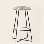 Radiant eye minimal sky scene with clouds - black lines on neutral Stool Gallery Image 1