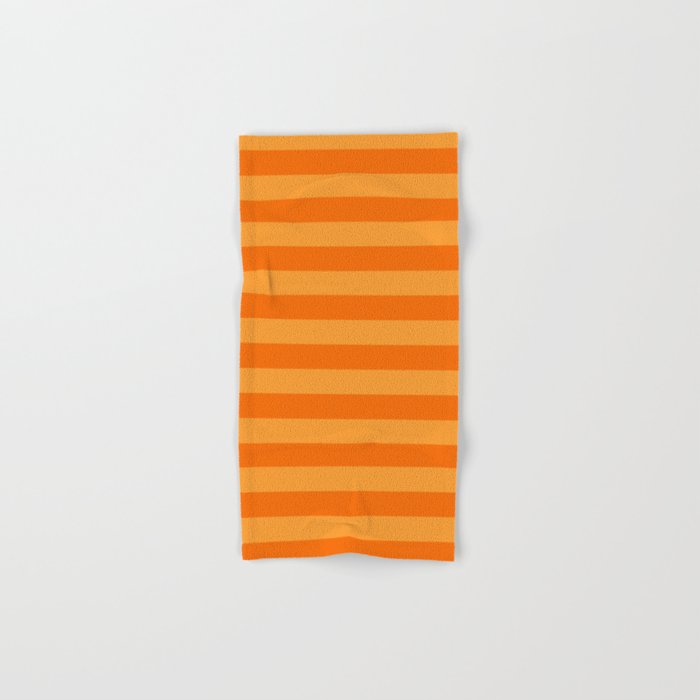 Orange Stripes Bold Retro Contemporary Pattern  Bath Towel Gallery Image 1