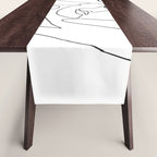 Line Faces 03 Table Runner Gallery Image 1