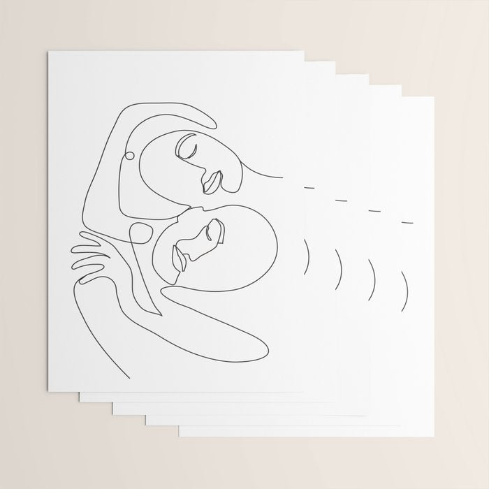 Line Faces 03 Wrapping Paper Gallery Image 3