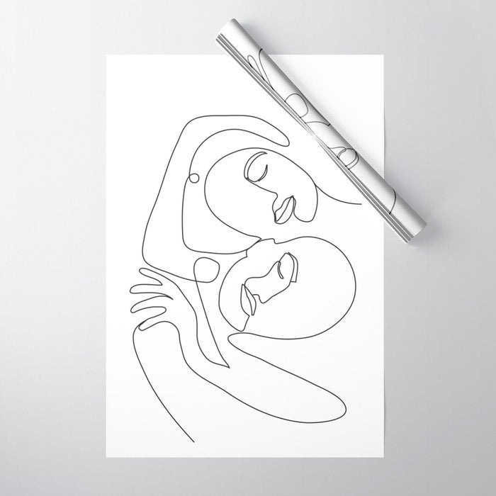 Line Faces 03 Wrapping Paper Gallery Image 1