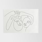 Line Faces 03 Rug Gallery Image 2