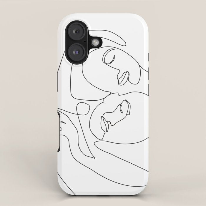 Line Faces 03 iPhone Case Gallery Image 1