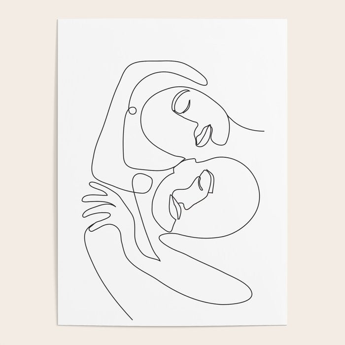 Line Faces 03 Poster Gallery Image 1