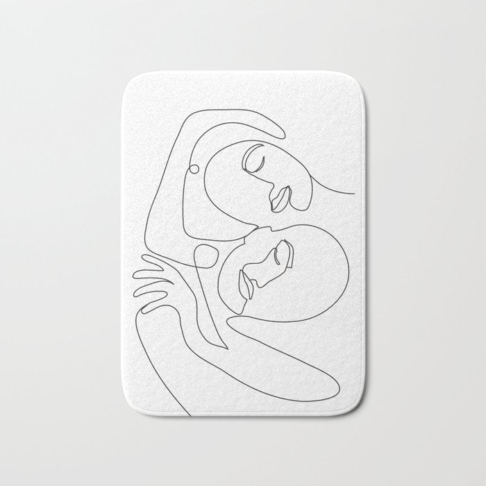 Line Faces 03 Bath Mat Gallery Image 1