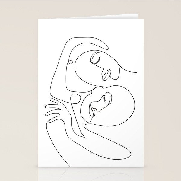 Line Faces 03 Stationery Card Gallery Image 2