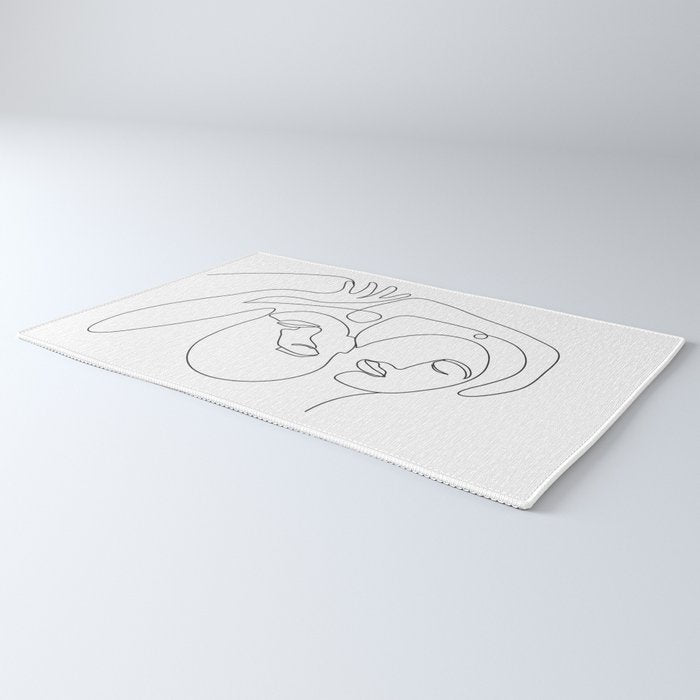 Line Faces 03 Rug Gallery Image 3