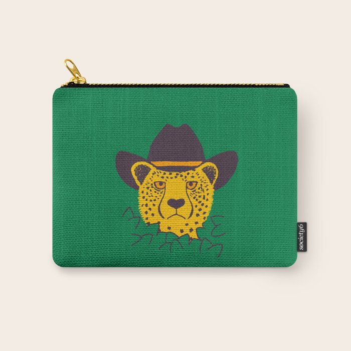 Leafy Cowgirl Cheetah Carry All Pouch Gallery Image 1