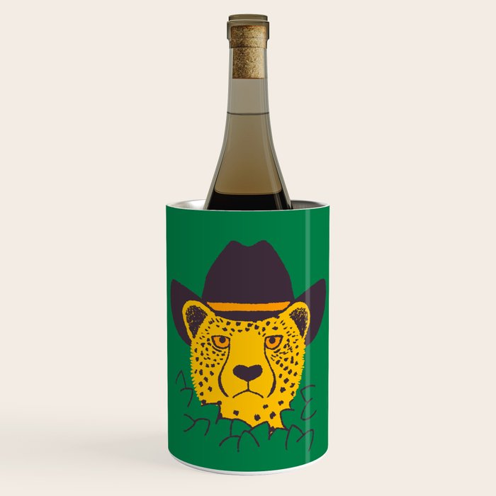 Leafy Cowgirl Cheetah Wine Chiller Gallery Image 1