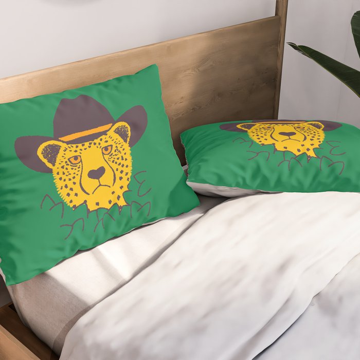 Leafy Cowgirl Cheetah Pillow Sham Gallery Image 2