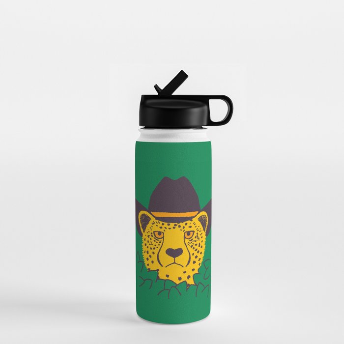Leafy Cowgirl Cheetah Water Bottle Gallery Image 1