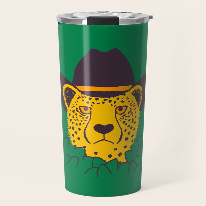 Leafy Cowgirl Cheetah Travel Mug Gallery Image 1