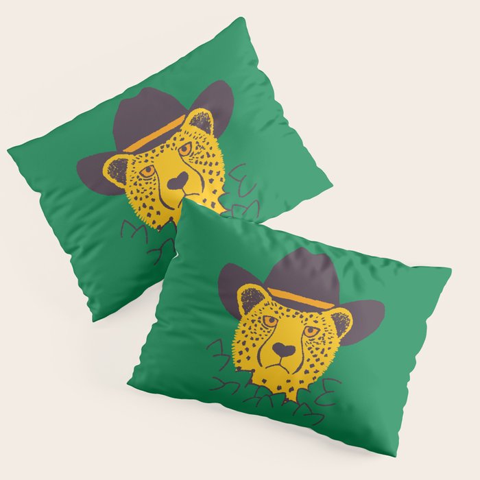 Leafy Cowgirl Cheetah Pillow Sham Gallery Image 1