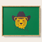 Leafy Cowgirl Cheetah Serving Tray Gallery Image 1