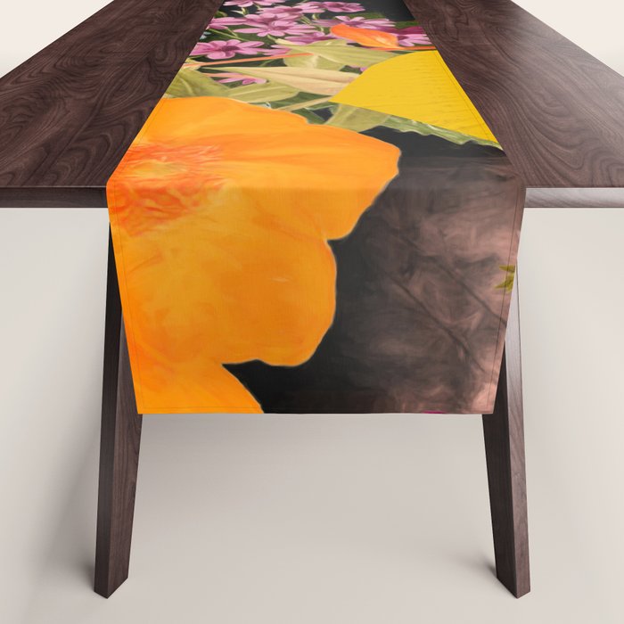 Floral Portrait 19 Table Runner Gallery Image 1